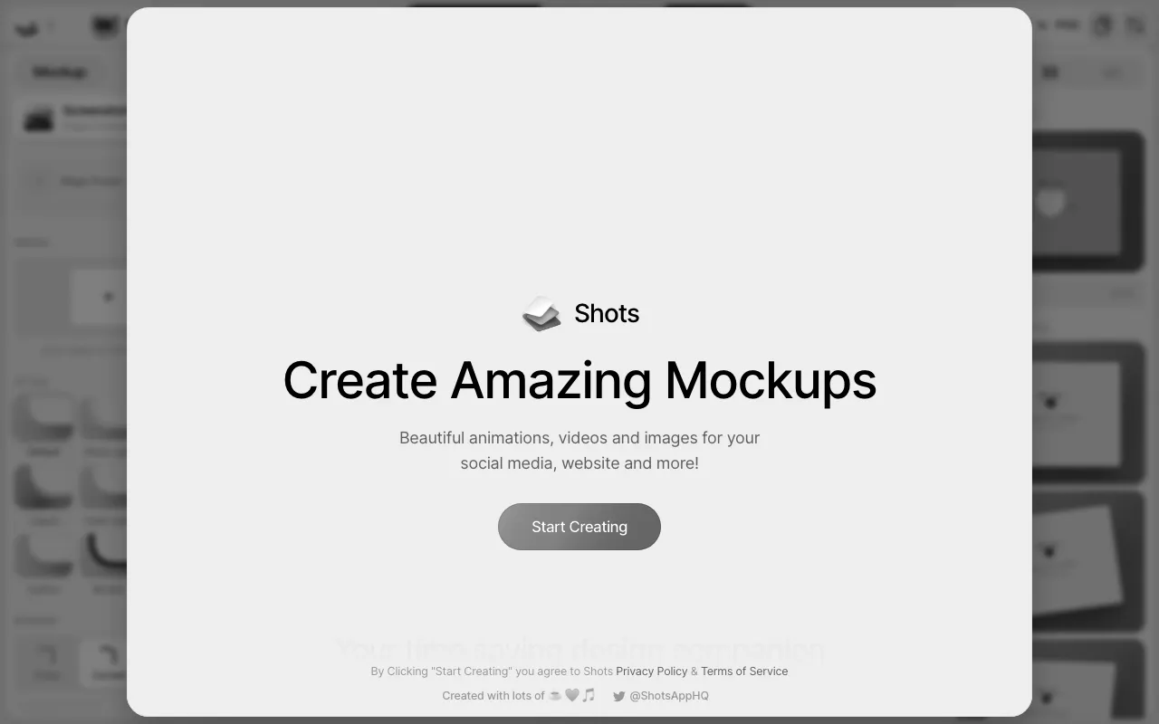 Anteprima di Shots.so, tool per creare mockup animati gratis