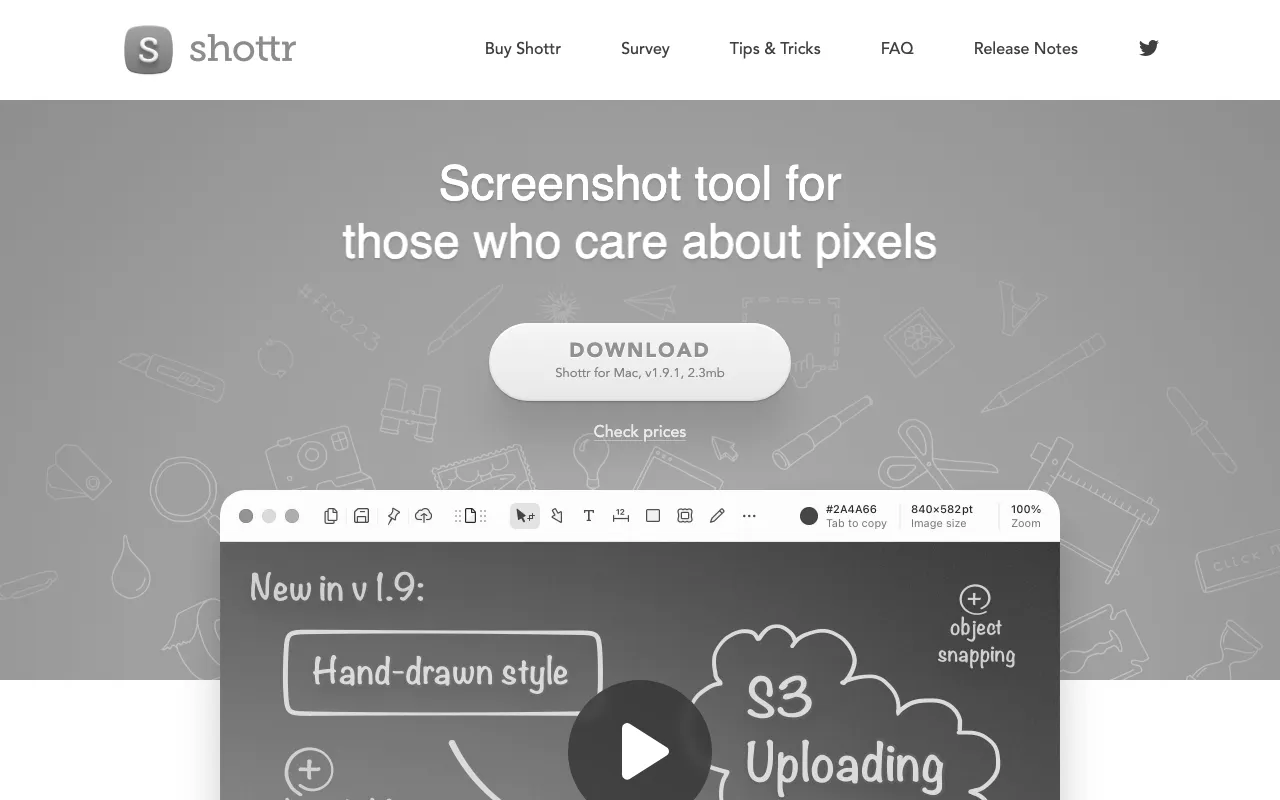Anteprima di Shottr, tool online per gestione screenshot
