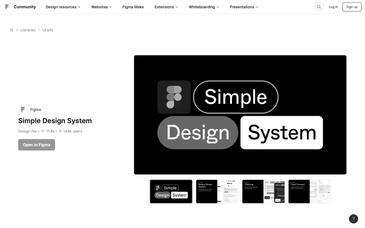 Anteprima di Simple Design System, UI KIT creato da Figma