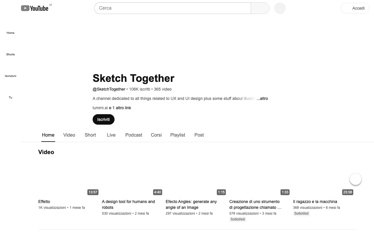 Anteprima di Sketch Togheter, corsi sul design