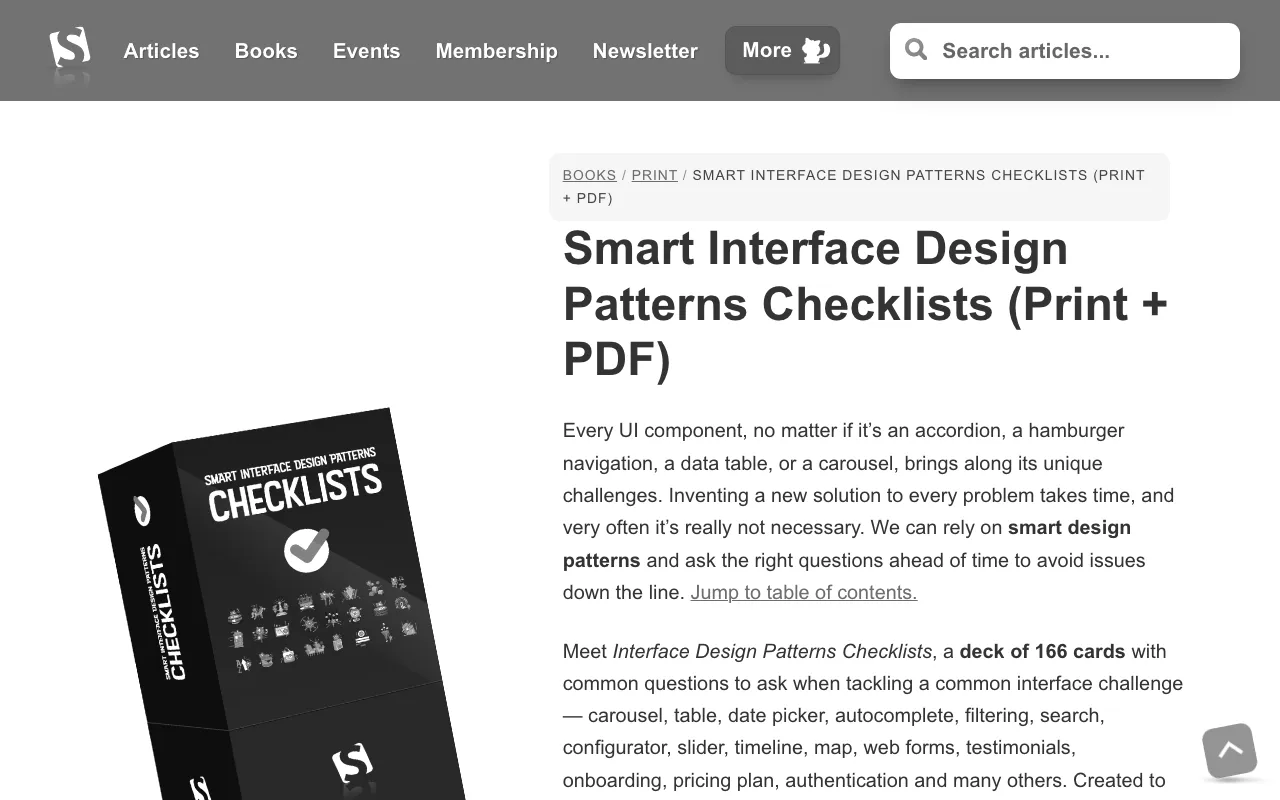 Anteprima di Smart Interface Design Pattern Checklist