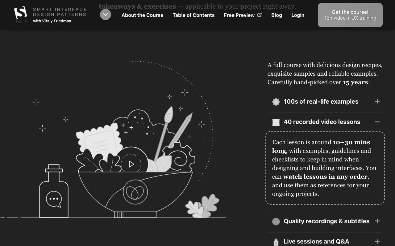 Anteprima di Smart Interface Design Patterns, corso online