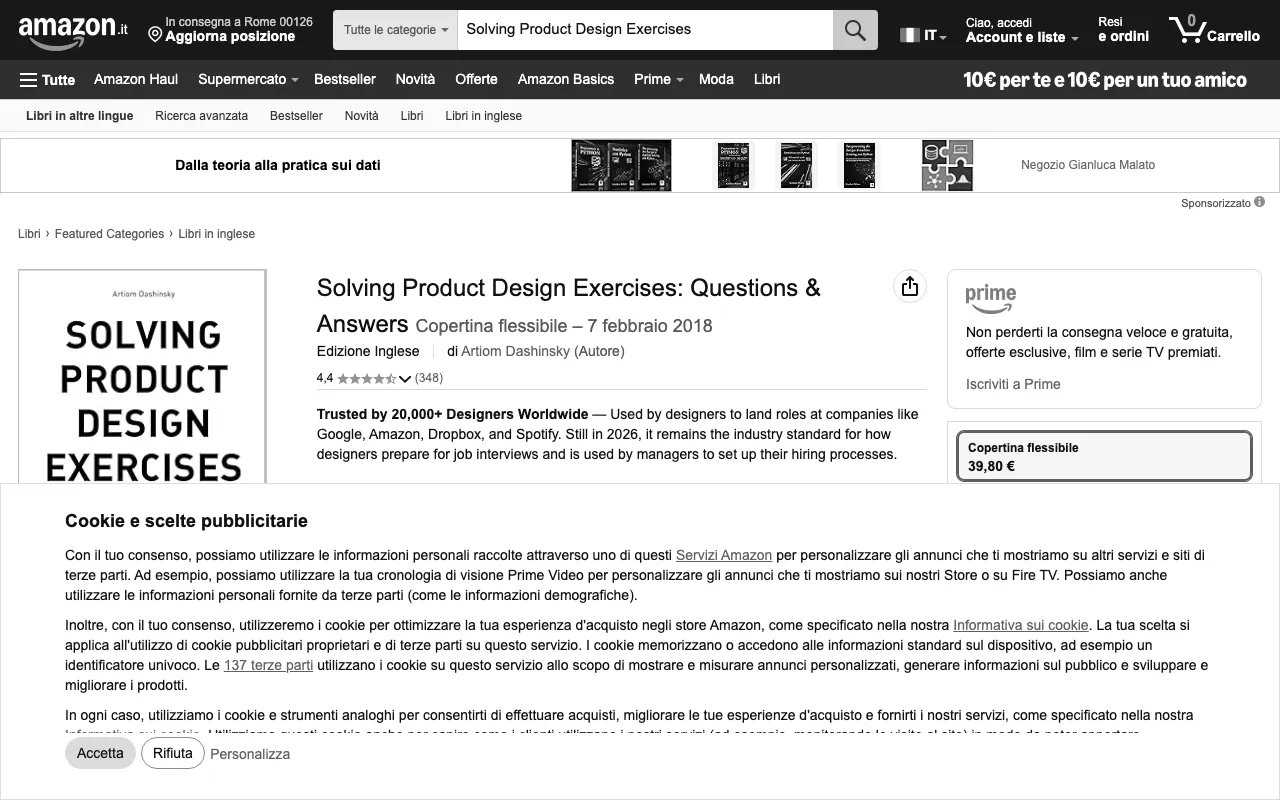 Anteprima di Solving product design excercises, libro con esercizi di UX