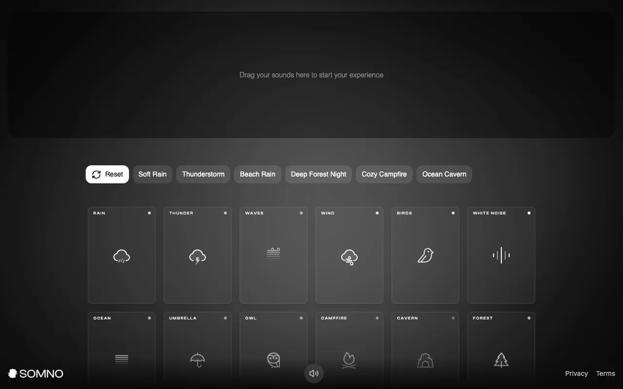 Anteprima di Somno, tool per rumori bianchi