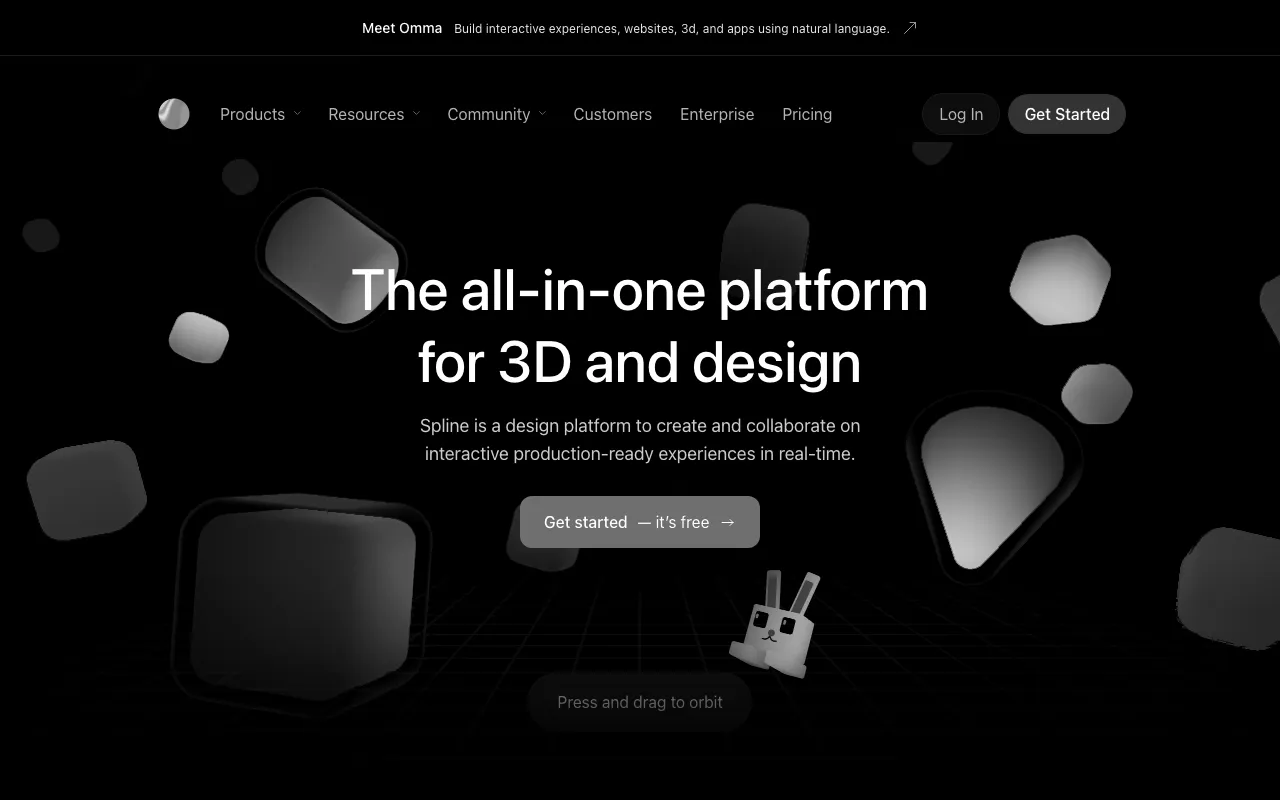 Anteprima di Spline, tool per creazione di oggetti 3d