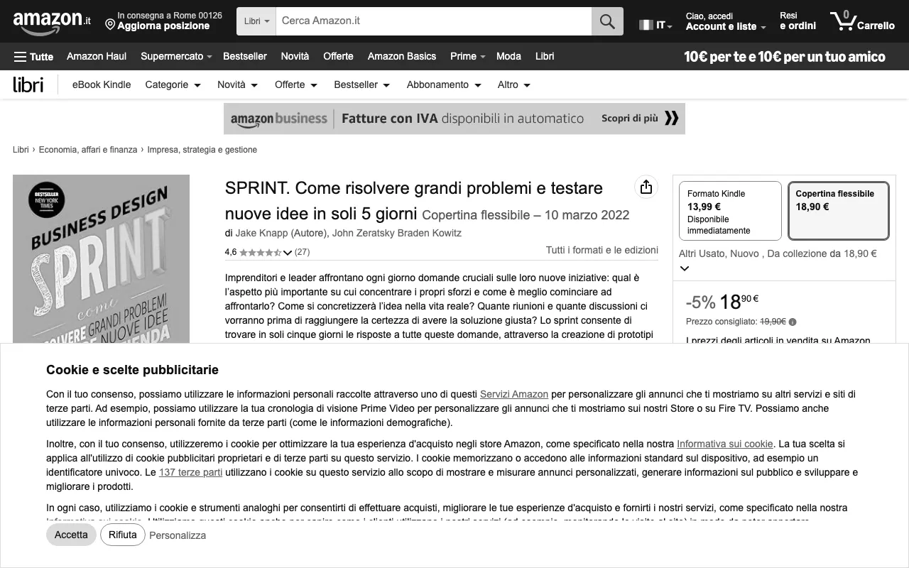 Anteprima di SPRINT, libro su metodologie lean e progettazione