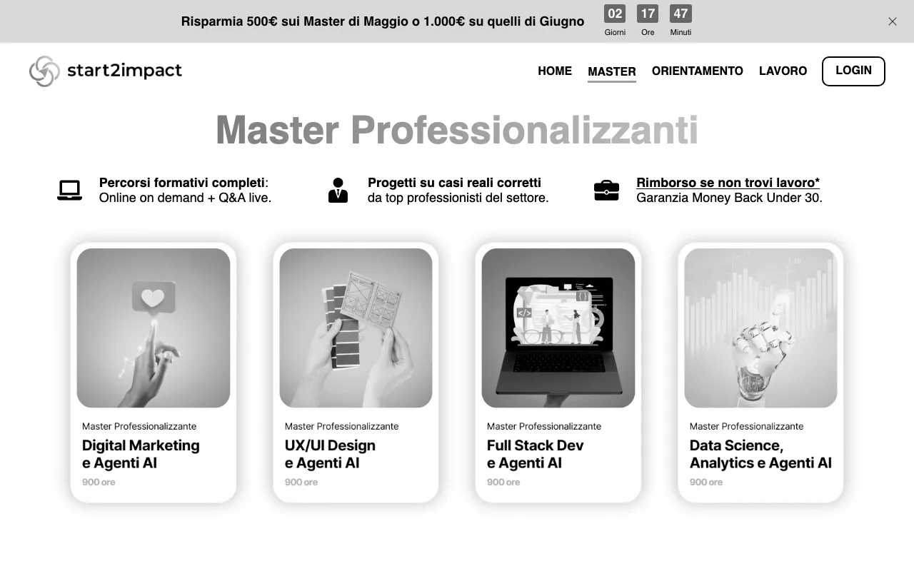 Anteprima di Start to impact, corsi in UX e UI