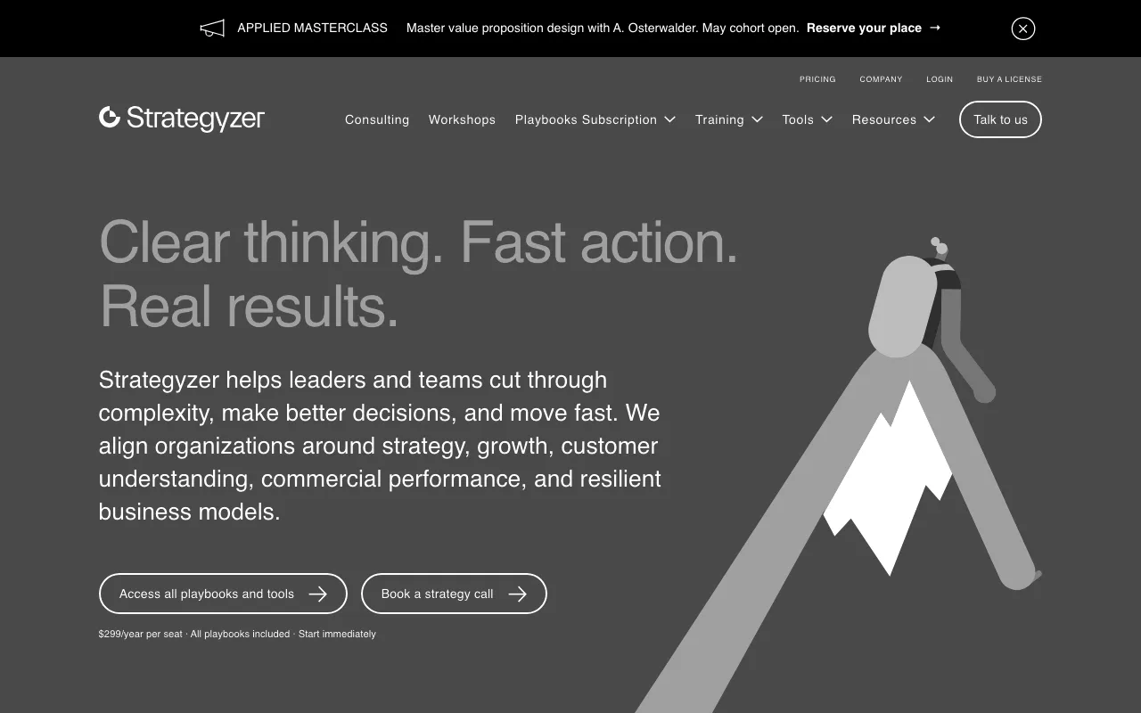 Anteprima di Strategyzer, raccolta di materiali su design thinking