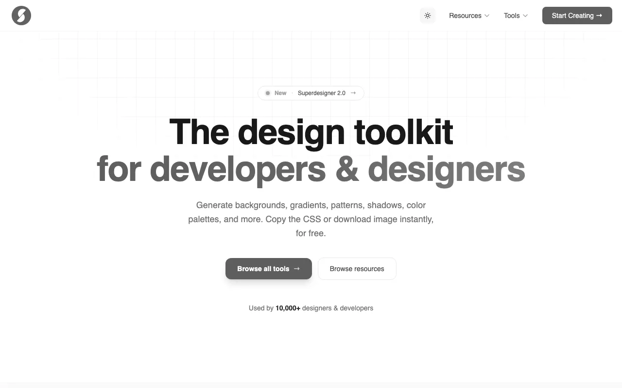 Anteprima di Superdesigner.co, crea design in pochi click