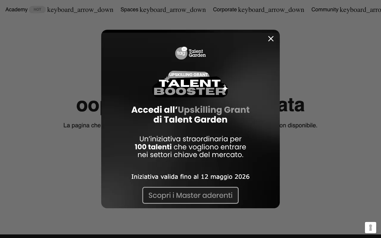 Anteprima di Talent Garden UX Design Essentials Master