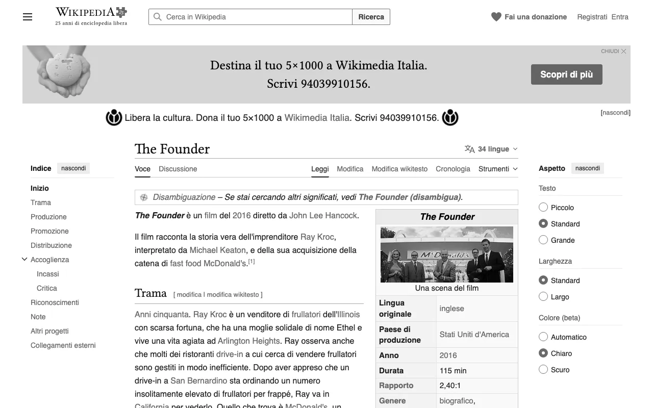Anteprima di The Founder, film sulla storia di Mc Donalds