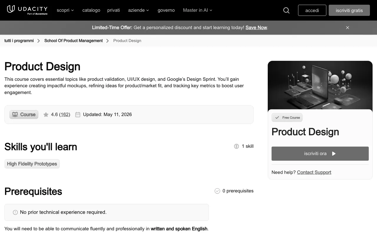 Anteprima di Udacity, corso sulla UX