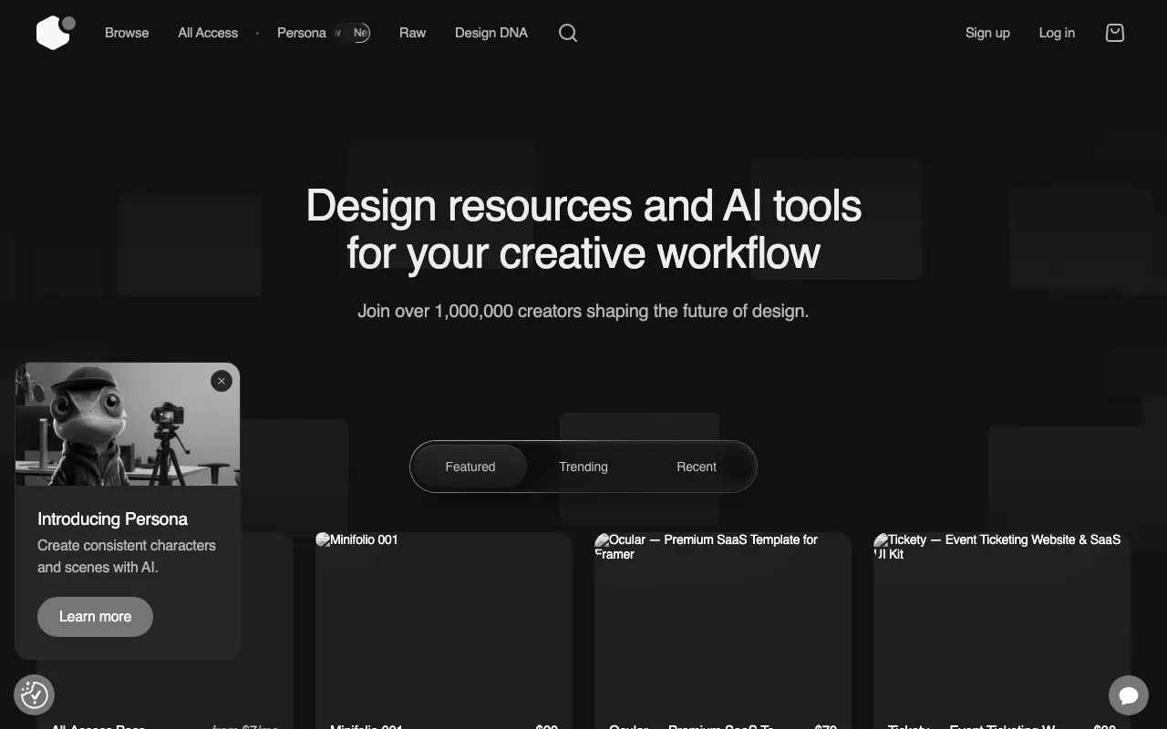 Anteprima di UI8, raccolta di temi e kit di alta qualità