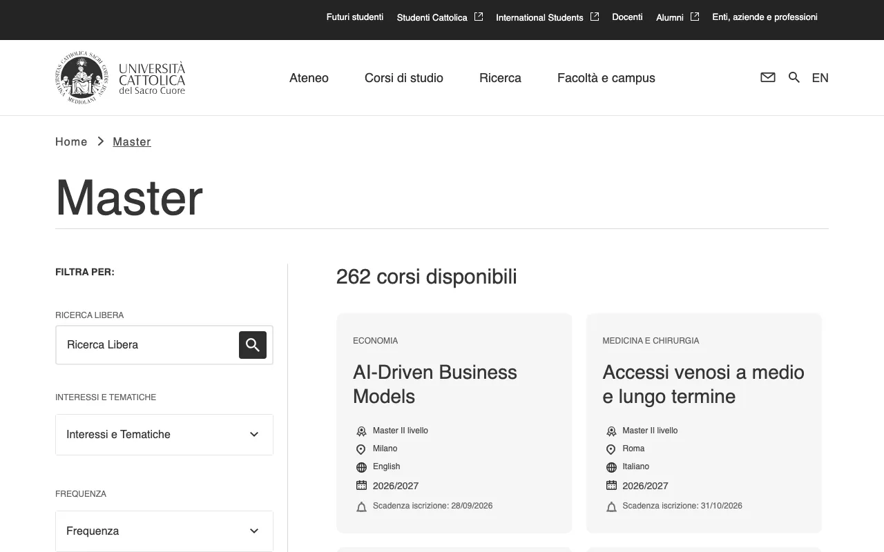 Anteprima di Master User Experience Psychology Unicatt
