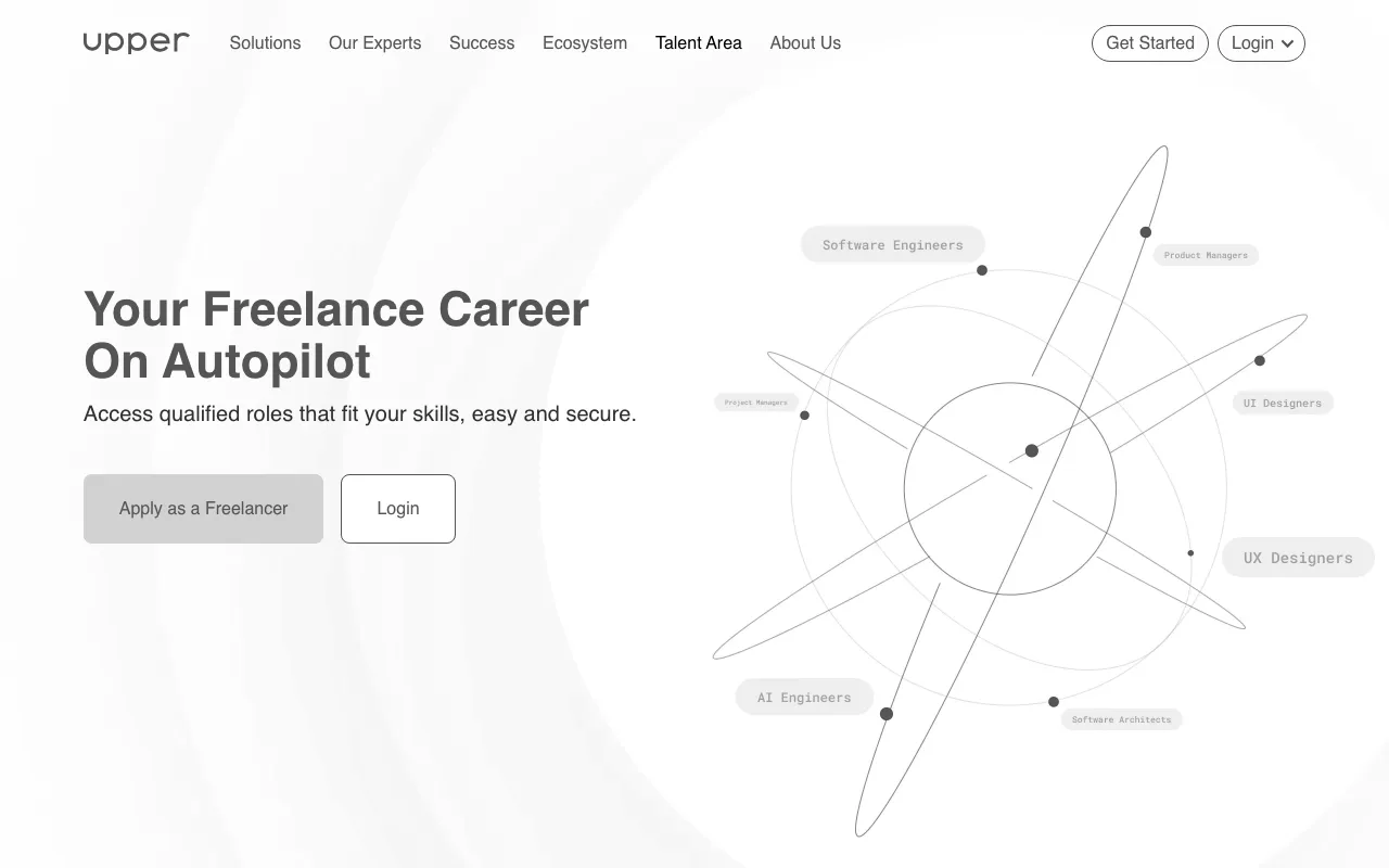 Anteprima di Upper, piattaforma di job matching per freelancer