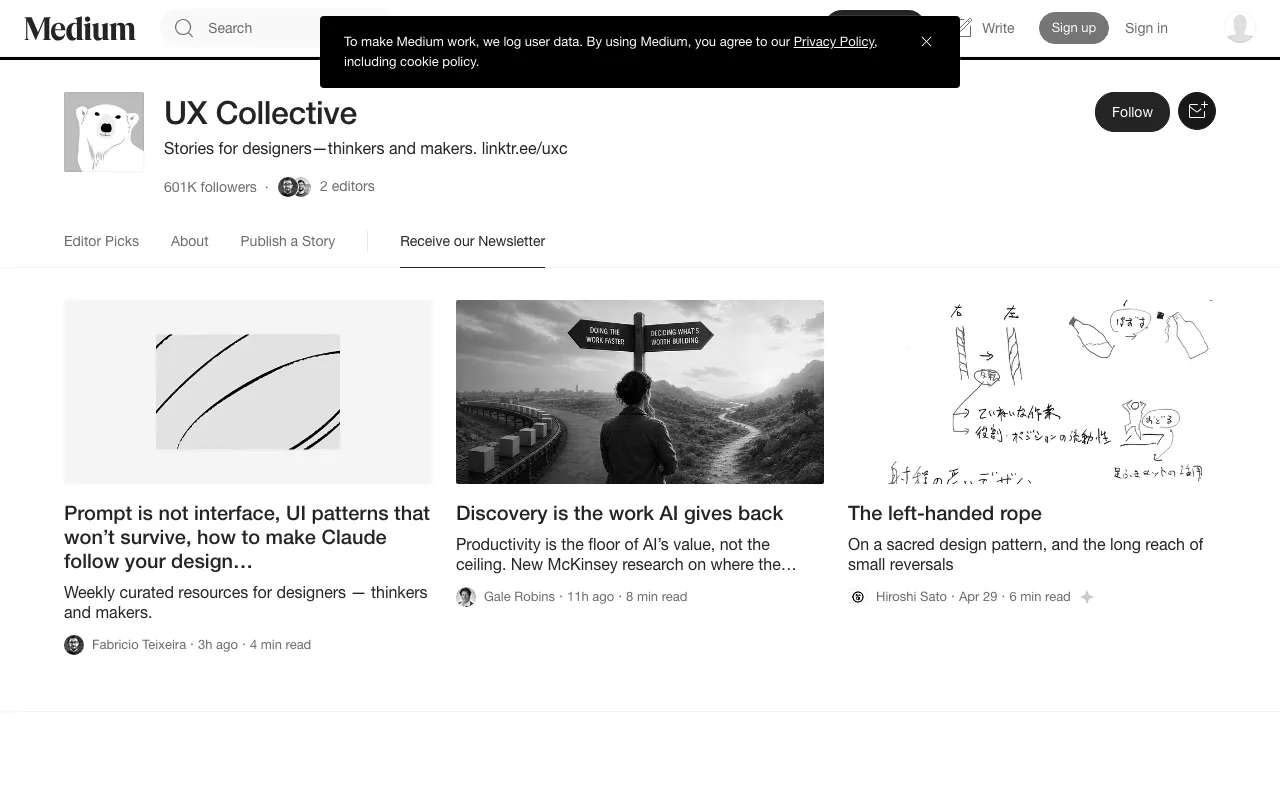 Anteprima di UX Collective