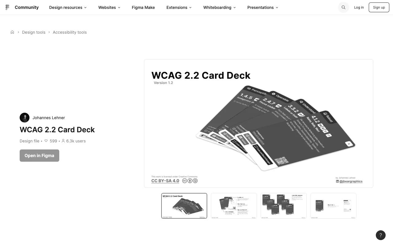 Anteprima di WCAG 2.2 Card deck