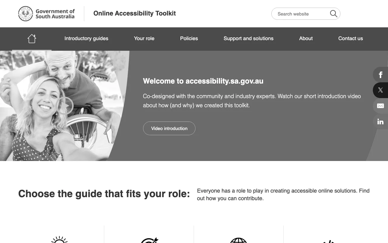 Anteprima di Web Accessibility Toolkit del governo australiano