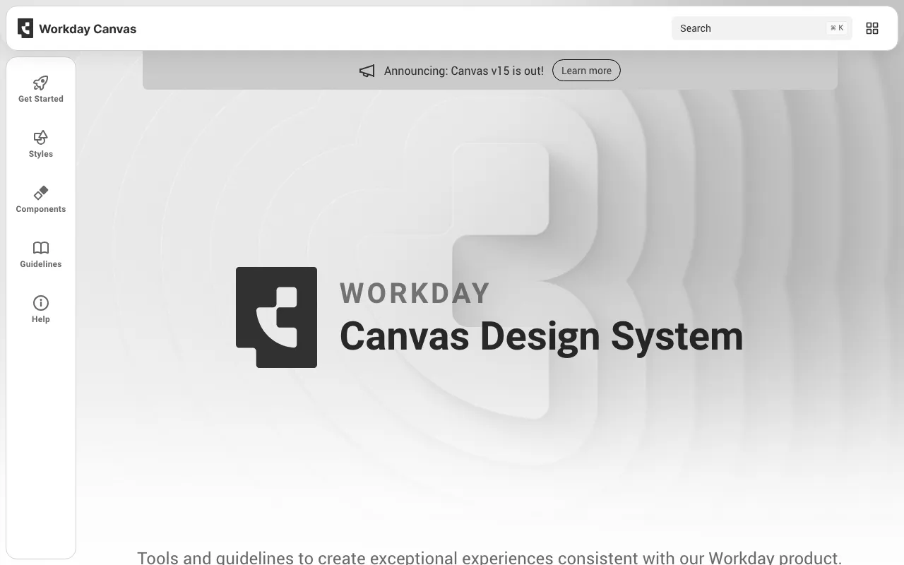 Anteprima di Workday Canvas Design System